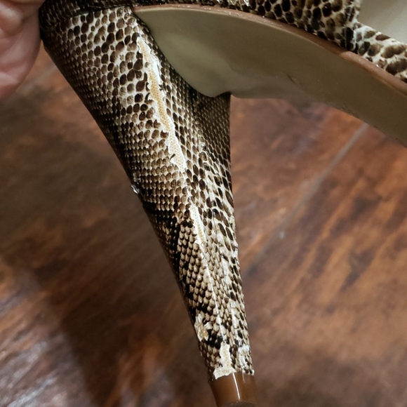 Limelight Zipper Ankle Snake Print High Heels - Picture 5 of 8